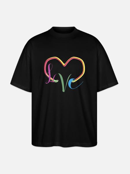 L♡VE - Stanley/Stella Oversized Unisex Organic T-shirt Blaster 2.0 - black
