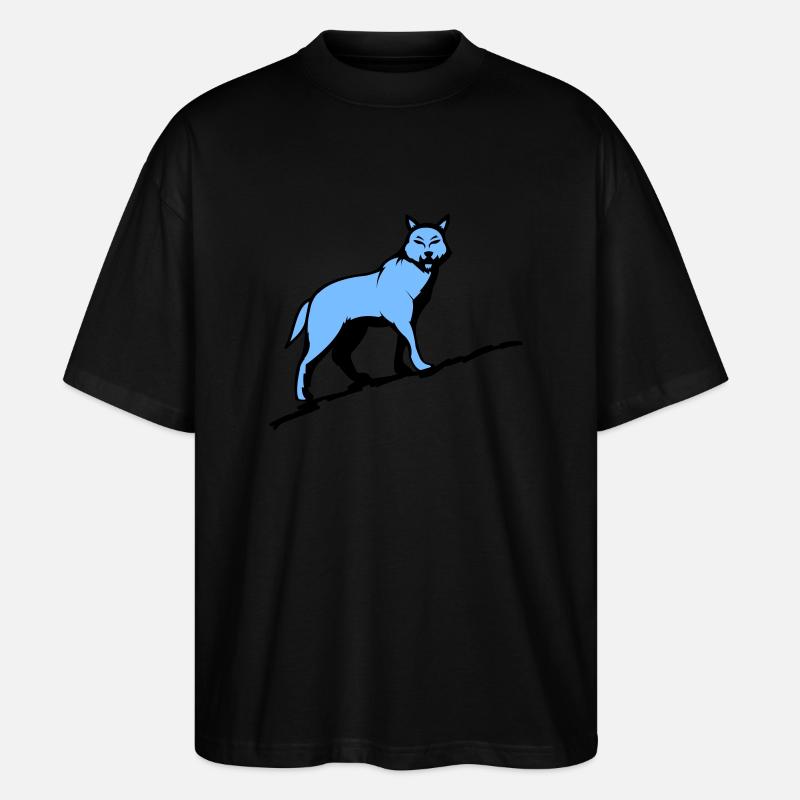 wolf wolf - Stanley/Stella Oversized Unisex Bio T-Shirt Blaster 2.0 - Schwarz