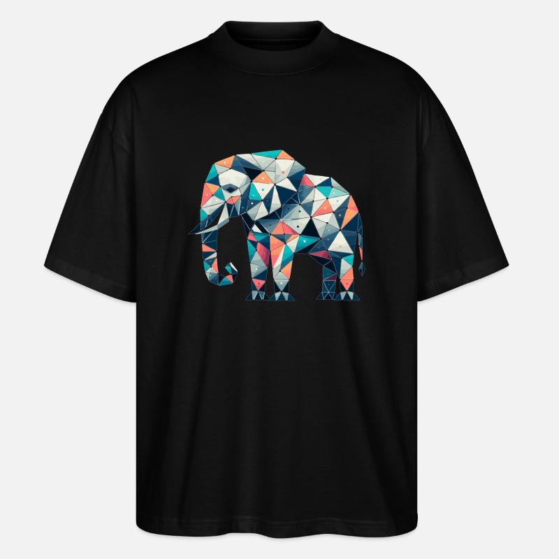 Elefant // elephant - Stanley/Stella Oversized Unisex Bio T-Shirt Blaster 2.0 - Schwarz