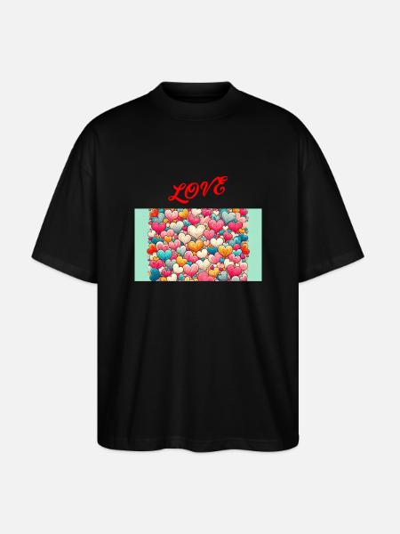 Love - T-shirt bio Blaster 2.0 coupe oversize Stanley/Stella Unisexe - noir