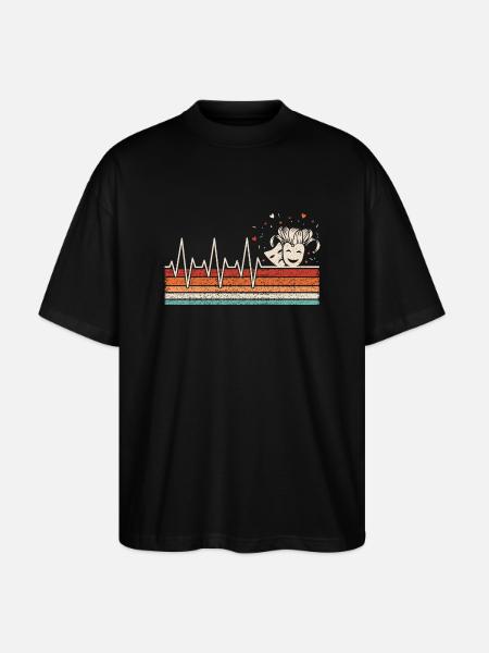 Carnival Heartbeat - Stanley/Stella Oversized Unisex Organic T-shirt Blaster 2.0 - black