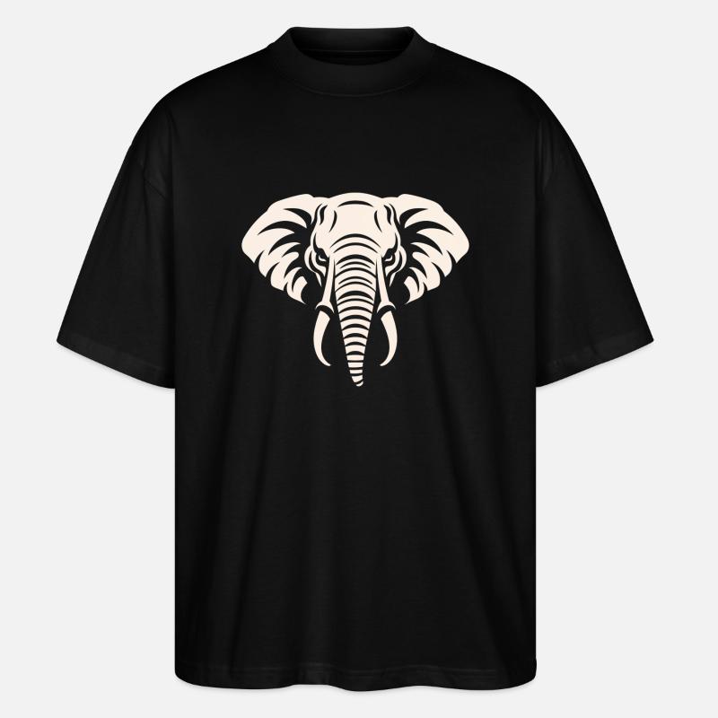 Éléphant - T-shirt bio Blaster 2.0 coupe oversize Stanley/Stella Unisexe - noir