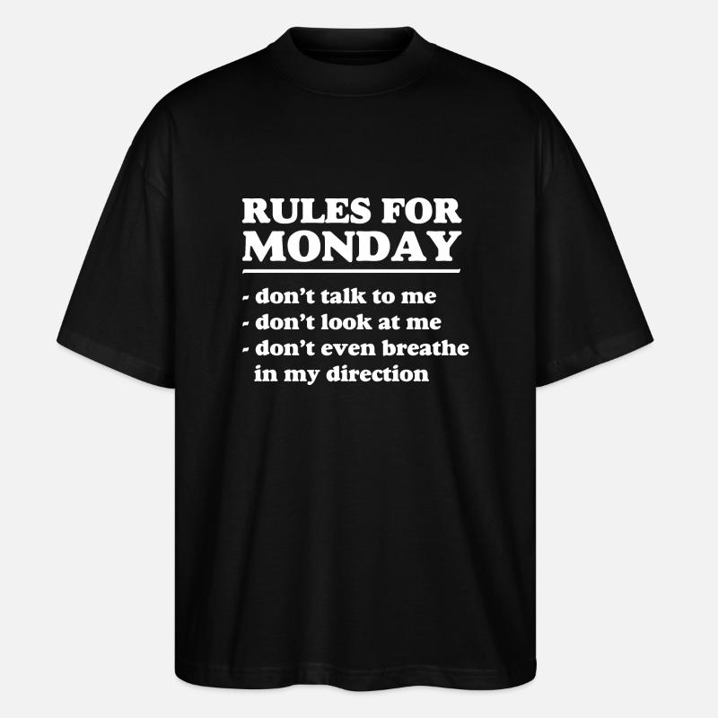 Règles pour lundi - T-shirt bio Blaster 2.0 coupe oversize Stanley/Stella Unisexe - noir