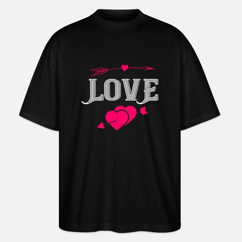Liebe - Stanley/Stella Oversized Unisex Bio T-Shirt Blaster 2.0 - Schwarz