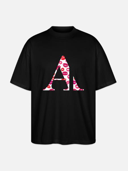 Lettre a bisous - T-shirt bio Blaster 2.0 coupe oversize Stanley/Stella Unisexe - noir