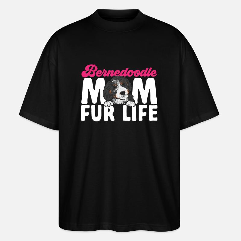 Bernedoodle Dog - Stanley/Stella Oversized Unisex Organic T-shirt Blaster 2.0 - black