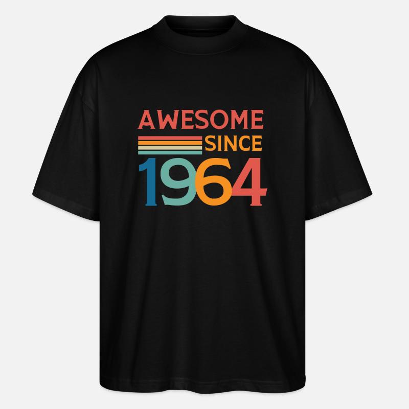 Awesome since 1964 - T-shirt bio Blaster 2.0 coupe oversize Stanley/Stella Unisexe - noir