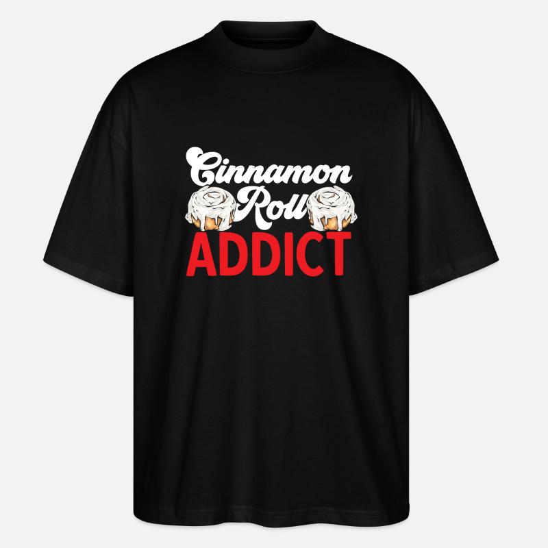 Cinnamon roll - Stanley/Stella Oversized Unisex Organic T-shirt Blaster 2.0 - black