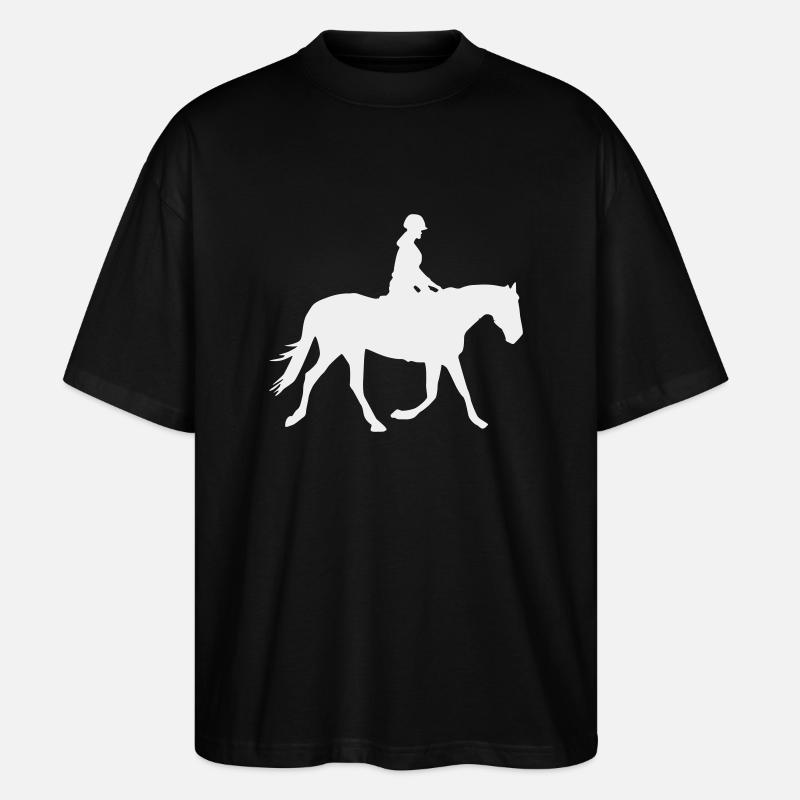 reiterin pferd - Stanley/Stella Oversized Unisex Bio T-Shirt Blaster 2.0 - Schwarz