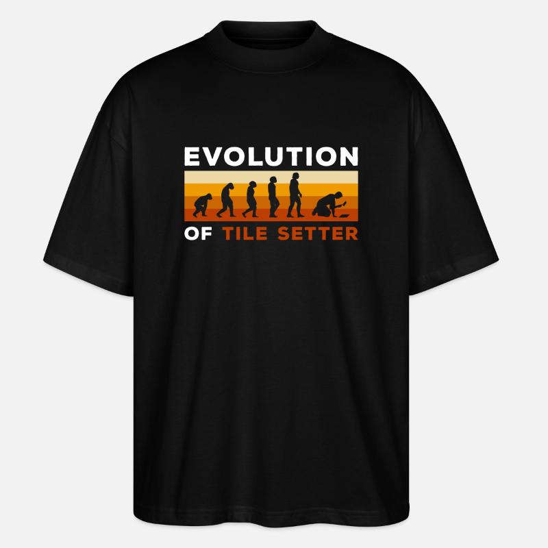 Handwerker Beruf Plattenleger Weiterbildung - Stanley/Stella Oversized Unisex Bio T-Shirt Blaster 2.0 - Schwarz