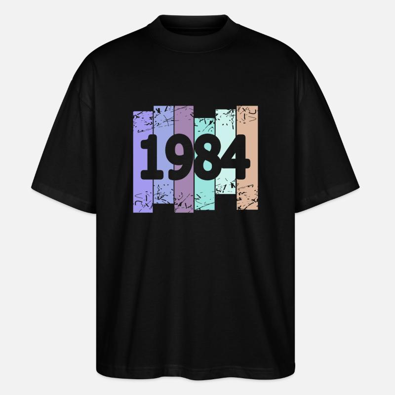 1984 - Stanley/Stella Oversized Unisex Bio T-Shirt Blaster 2.0 - Schwarz
