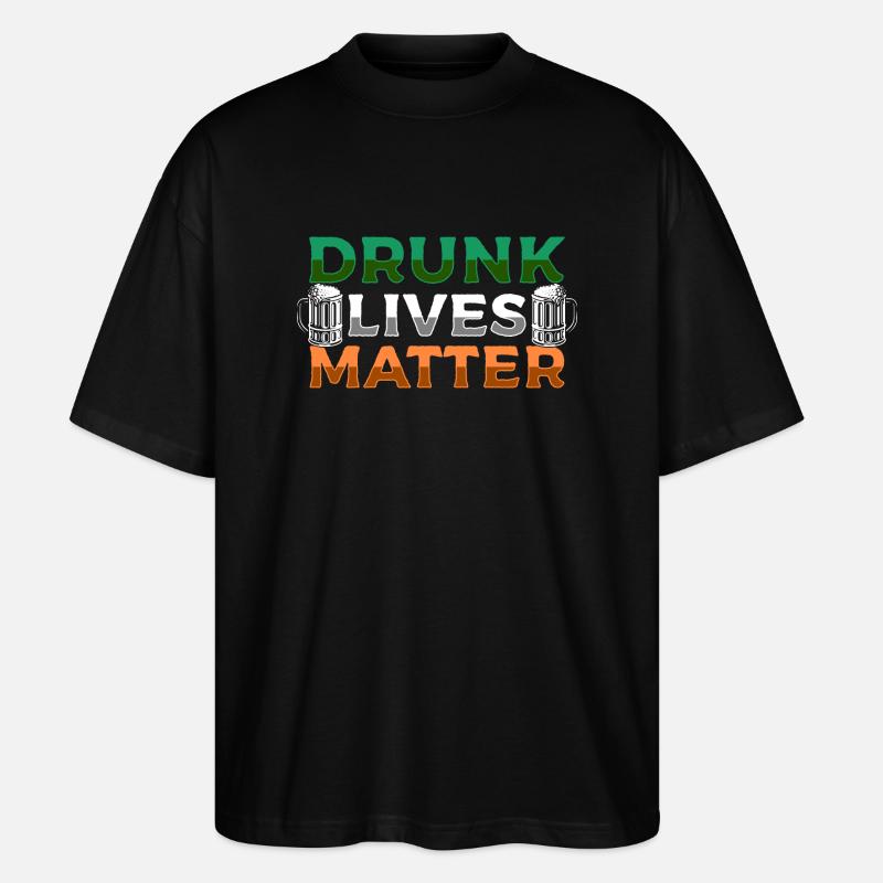 Bière irlandaise des fêtes - T-shirt bio Blaster 2.0 coupe oversize Stanley/Stella Unisexe - noir