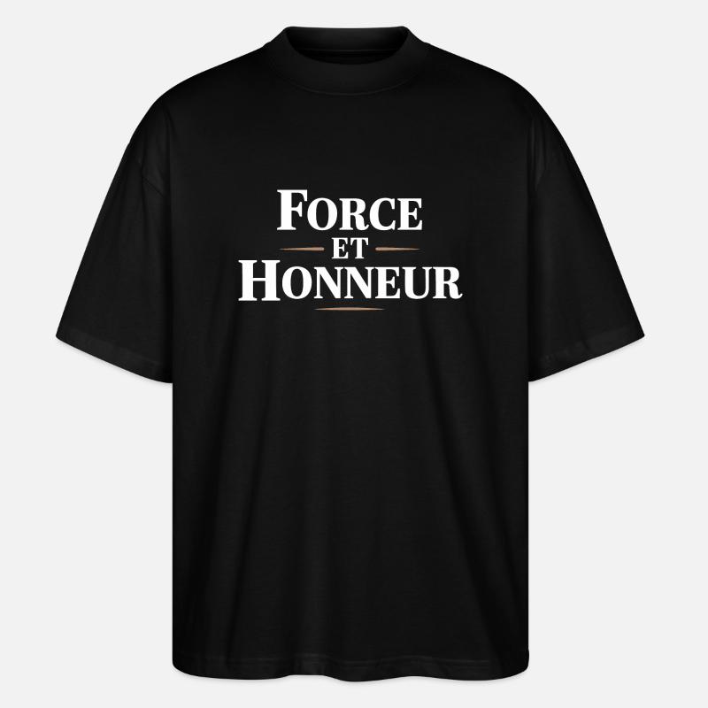 Force et honneur - T-shirt bio Blaster 2.0 coupe oversize Stanley/Stella Unisexe - noir