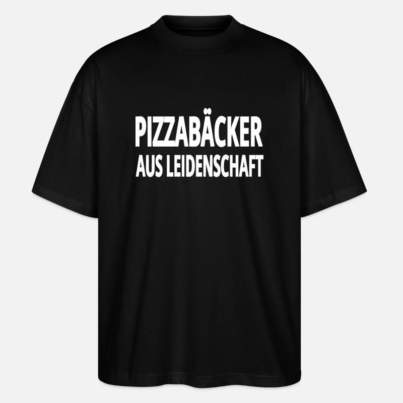 Pizza - Stanley/Stella Oversized Unisex Bio T-Shirt Blaster 2.0 - Schwarz