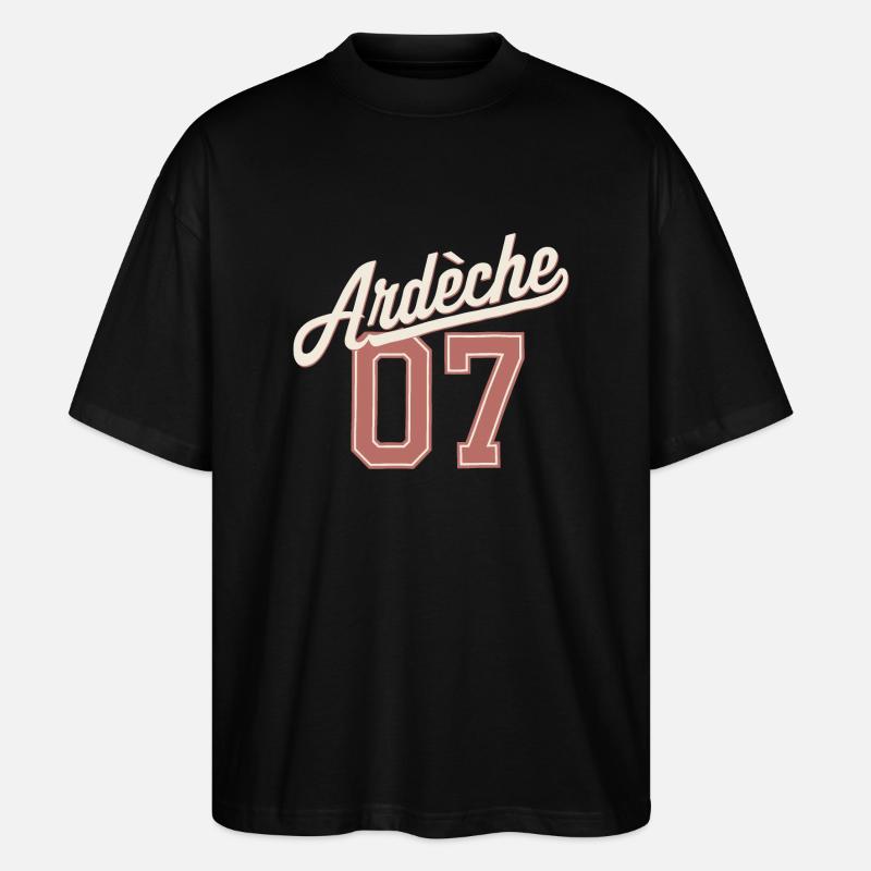 Ardèche 07 - T-shirt bio Blaster 2.0 coupe oversize Stanley/Stella Unisexe - noir