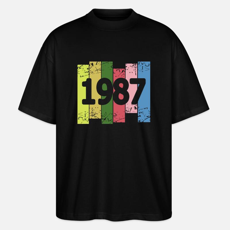 Lustig 1987 - Stanley/Stella Oversized Unisex Bio T-Shirt Blaster 2.0 - Schwarz