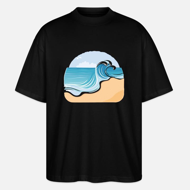 Plage de sable - T-shirt bio Blaster 2.0 coupe oversize Stanley/Stella Unisexe - noir