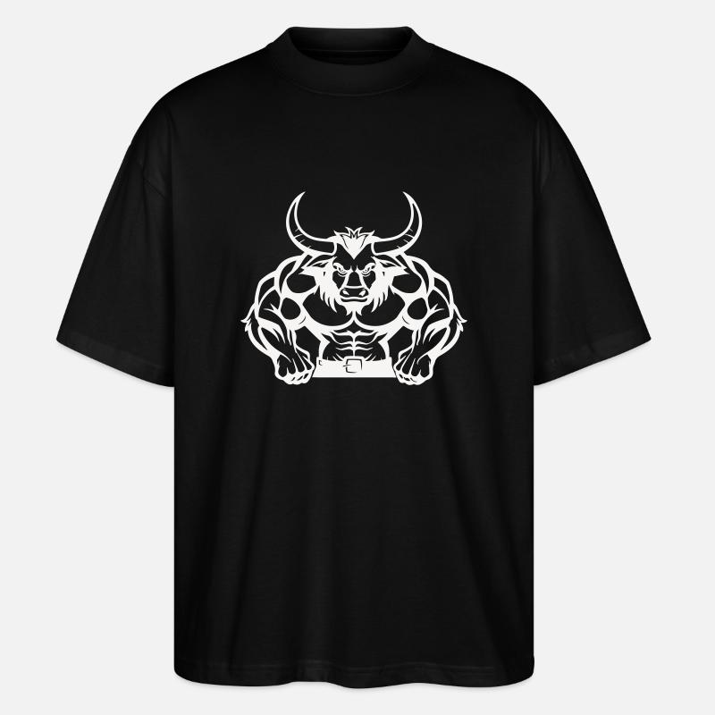 stier tier beast - Stanley/Stella Oversized Unisex Bio T-Shirt Blaster 2.0 - Schwarz