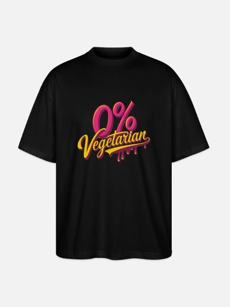 0% Vegetarian 10 - Stanley/Stella Oversized Unisex Bio T-Shirt Blaster 2.0 - Schwarz