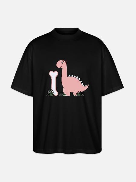Buchstabe I - Stanley/Stella Oversized Unisex Bio T-Shirt Blaster 2.0 - Schwarz
