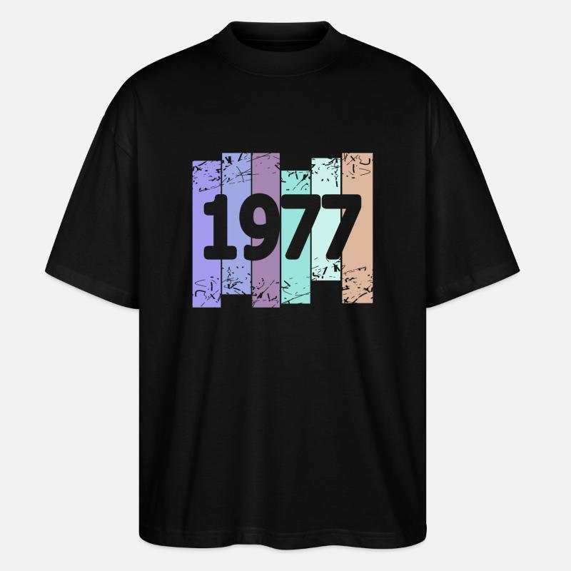 Oldtimer 1977 - Stanley/Stella Oversized Unisex Bio T-Shirt Blaster 2.0 - Schwarz