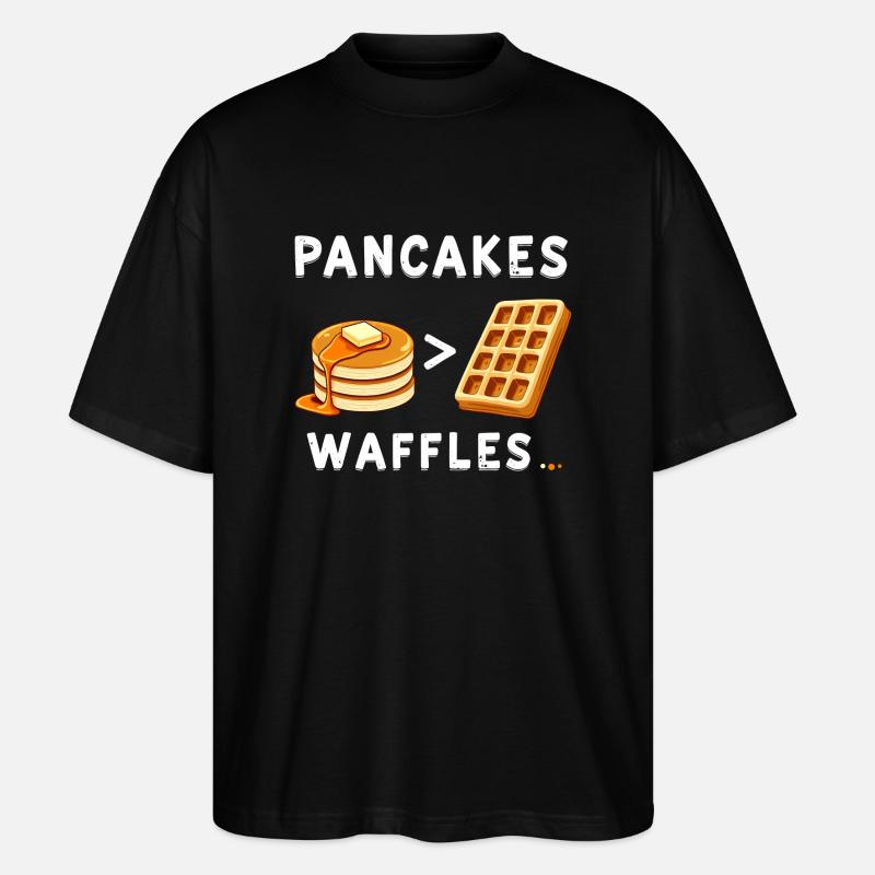 Pancakes over waffles - Stanley/Stella Oversized Unisex Organic T-shirt Blaster 2.0 - black