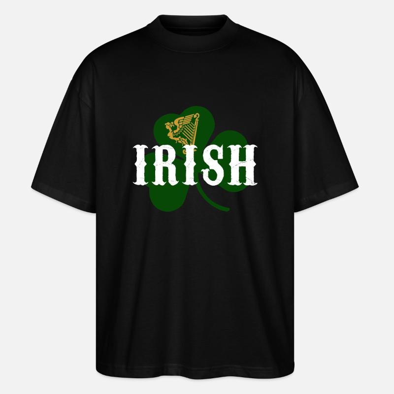 irish - Stanley/Stella Oversized Unisex Bio T-Shirt Blaster 2.0 - Schwarz