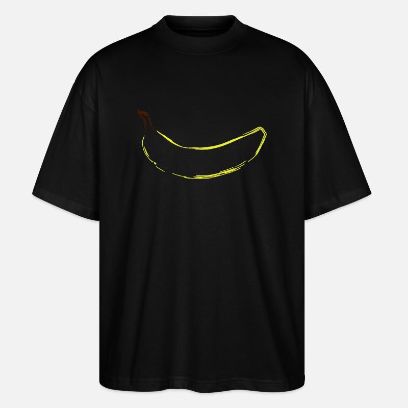Abstrakte Banane - Stanley/Stella Oversized Unisex Bio T-Shirt Blaster 2.0 - Schwarz