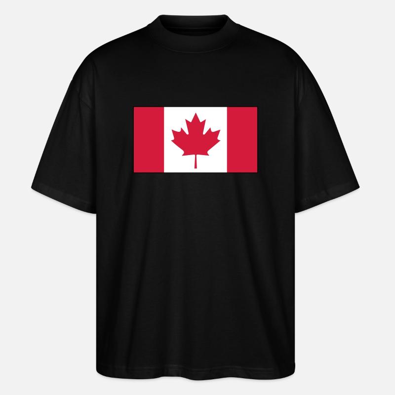 Drapeau du Canada - T-shirt bio Blaster 2.0 coupe oversize Stanley/Stella Unisexe - noir