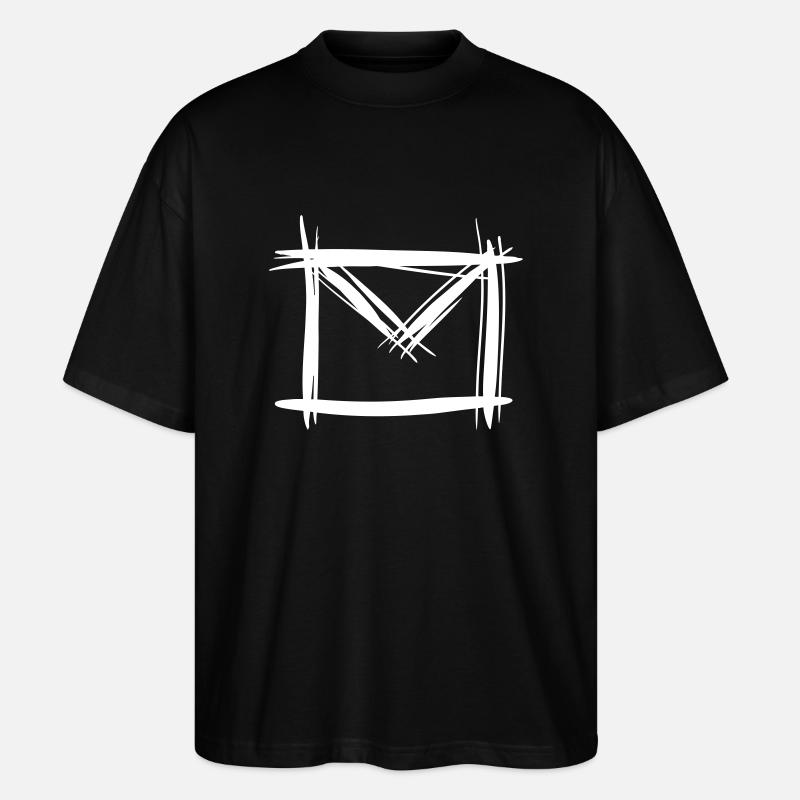 Email, Envelope Icon - Stanley/Stella Oversized Unisex Organic T-shirt Blaster 2.0 - black