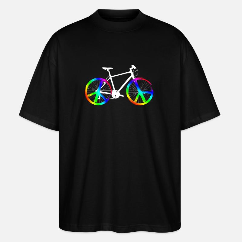 Peace bike - Stanley/Stella Oversized Unisex Bio T-Shirt Blaster 2.0 - Schwarz