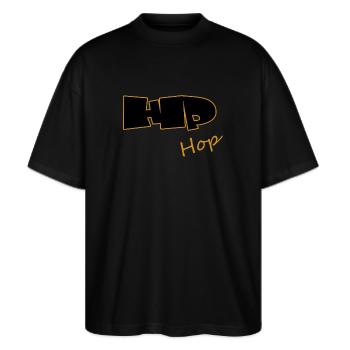 Hip Hop - Stanley/Stella Oversized Unisex Bio T-Shirt Blaster 2.0 - Schwarz - Vorne - Alina (178cm) & Michal (187cm)