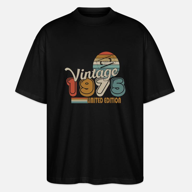1975 - Stanley/Stella Oversized Unisex Bio T-Shirt Blaster 2.0 - Schwarz