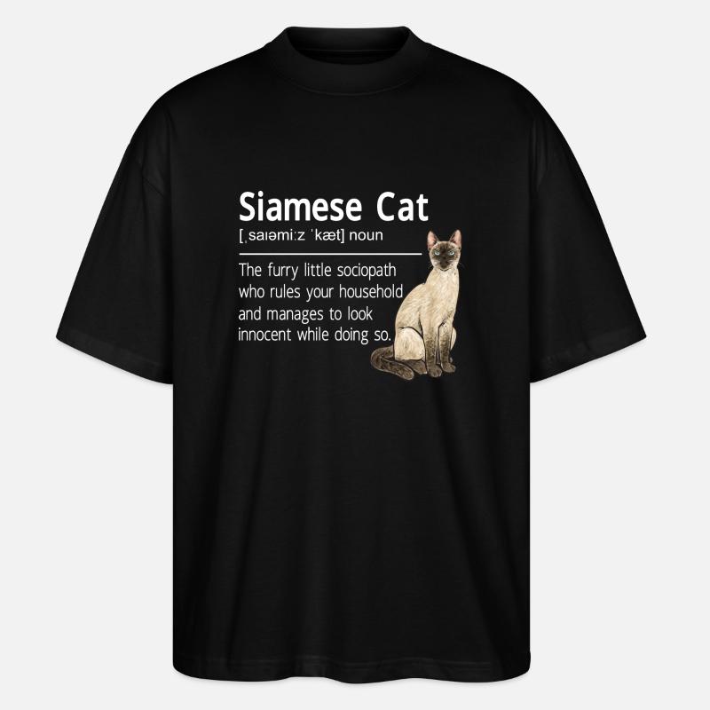 Siamese Cat Siamese Cat - Stanley/Stella Oversized Unisex Organic T-shirt Blaster 2.0 - black