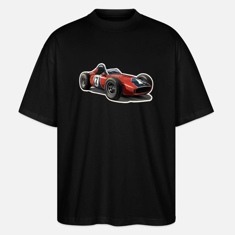 Oldtimer-Rennwagen - Stanley/Stella Oversized Unisex Bio T-Shirt Blaster 2.0 - Schwarz