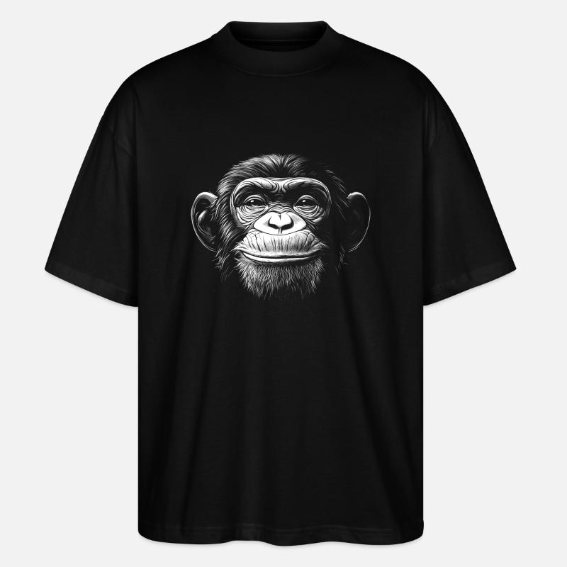 Laughing Monkey - Stanley/Stella Oversized Unisex Organic T-shirt Blaster 2.0 - black