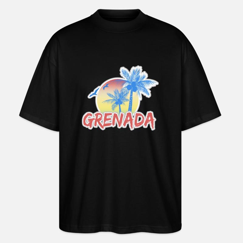 Urlaub Grenada - Stanley/Stella Oversized Unisex Bio T-Shirt Blaster 2.0 - Schwarz