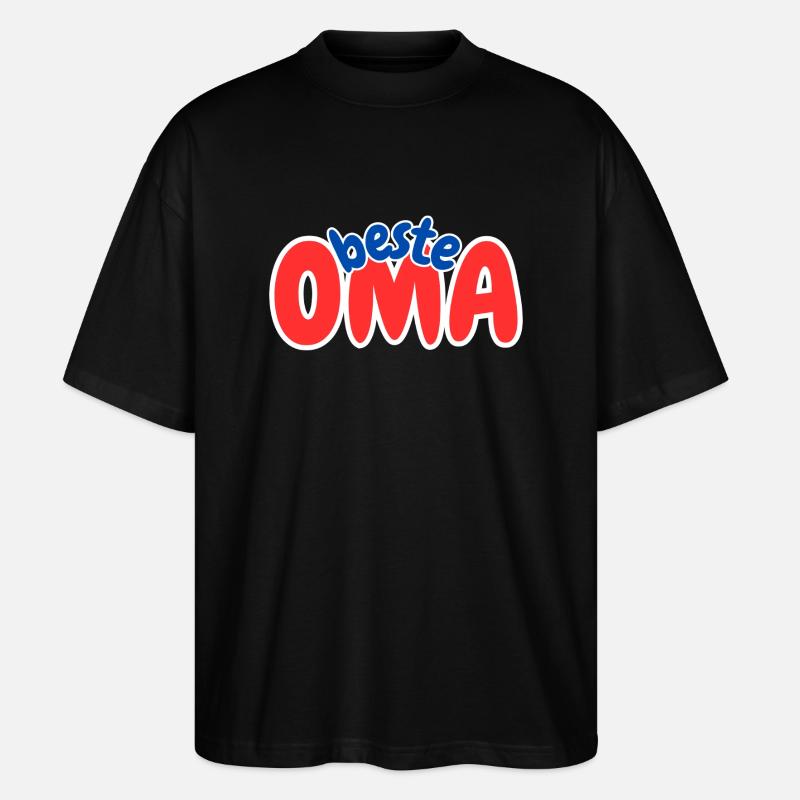 Beste Oma - Stanley/Stella Oversized Unisex Bio T-Shirt Blaster 2.0 - Schwarz