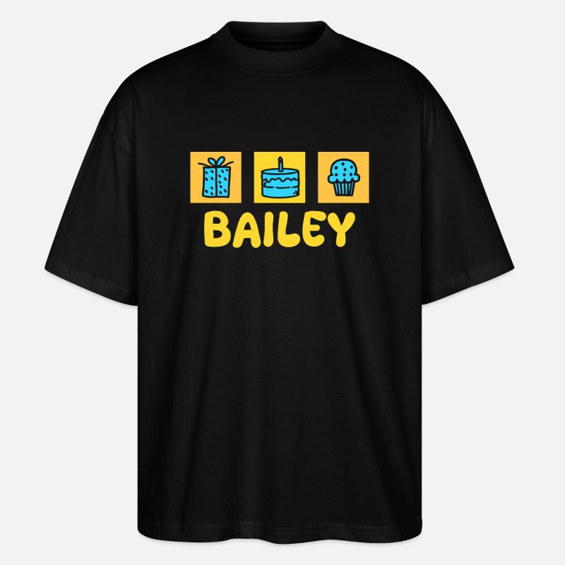 First name Bailey - Stanley/Stella Oversized Unisex Organic T-shirt Blaster 2.0 - black