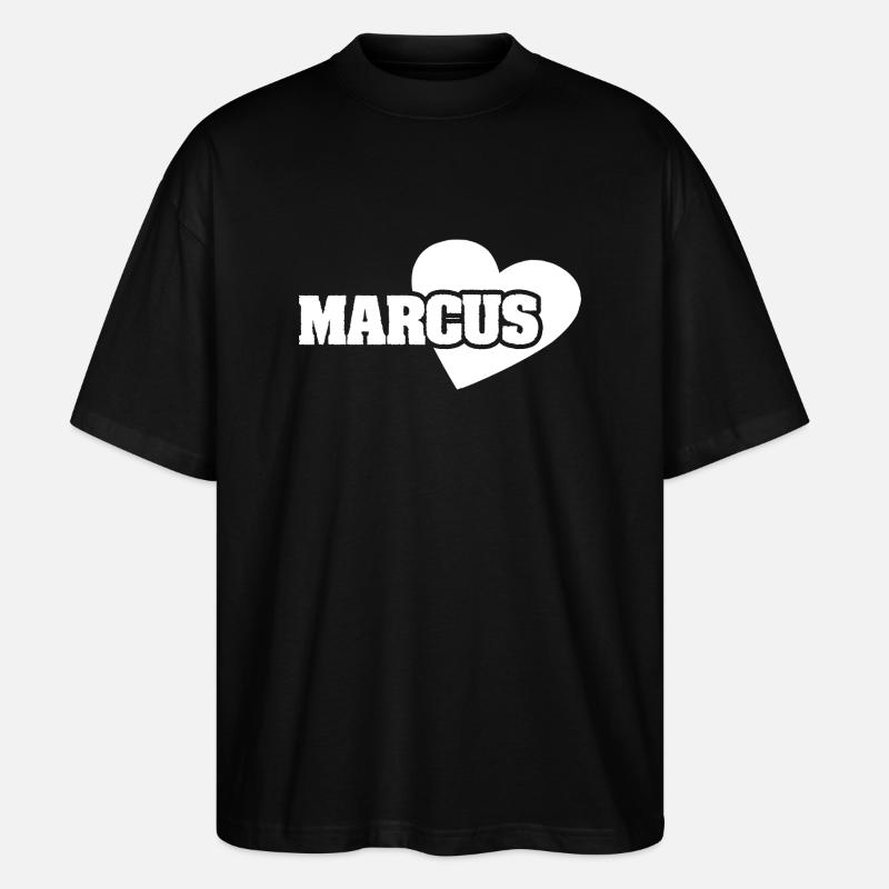 Geschenk für Marcus - Stanley/Stella Oversized Unisex Bio T-Shirt Blaster 2.0 - Schwarz