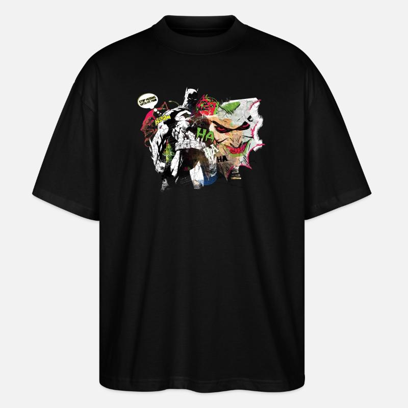 Batman Comic Composition Joker - Stanley/Stella Oversized Unisex Bio T-Shirt Blaster 2.0 - Schwarz