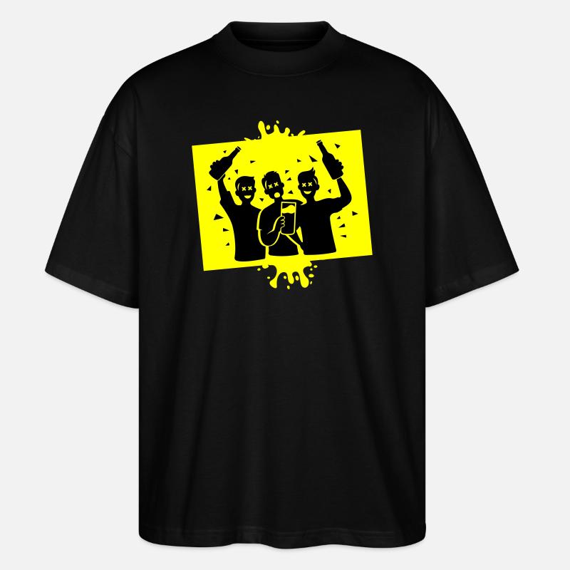 Party Junggesellenabschied Team - Stanley/Stella Oversized Unisex Bio T-Shirt Blaster 2.0 - Schwarz