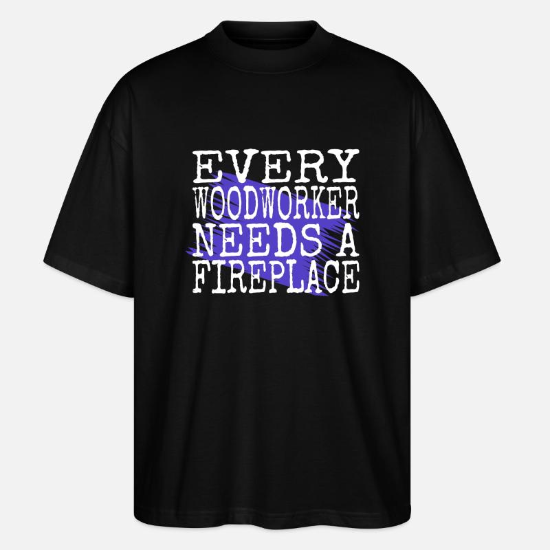 Drôle de menuisier Daddesign - T-shirt bio Blaster 2.0 coupe oversize Stanley/Stella Unisexe - noir