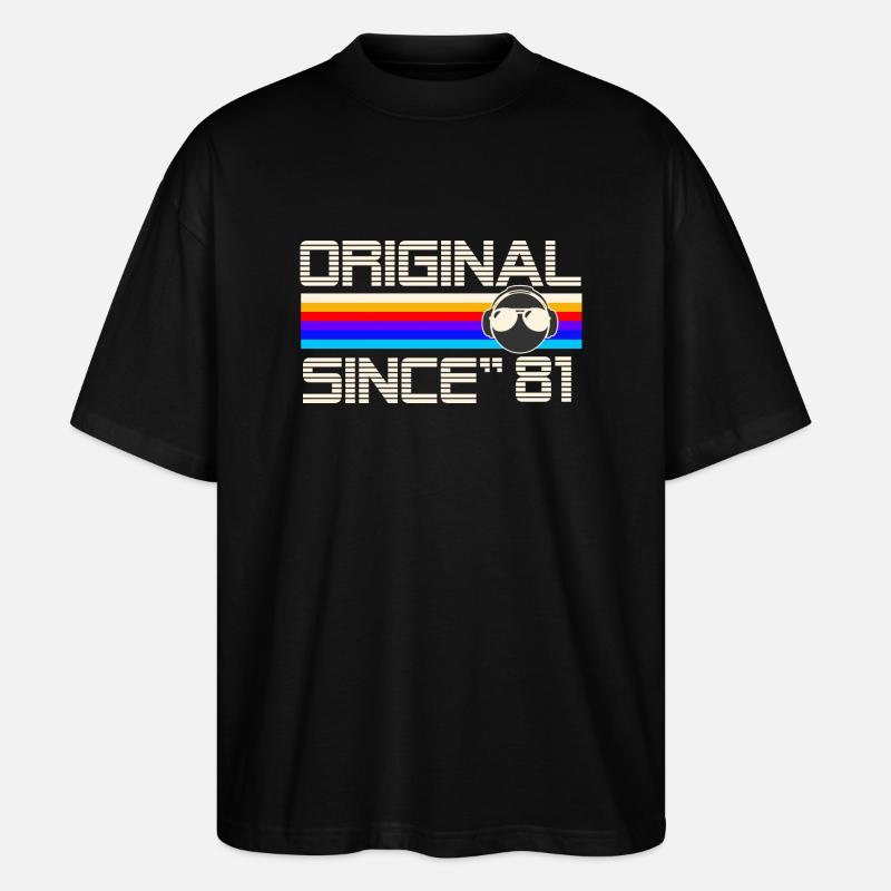 Seit 81 - Stanley/Stella Oversized Unisex Bio T-Shirt Blaster 2.0 - Schwarz