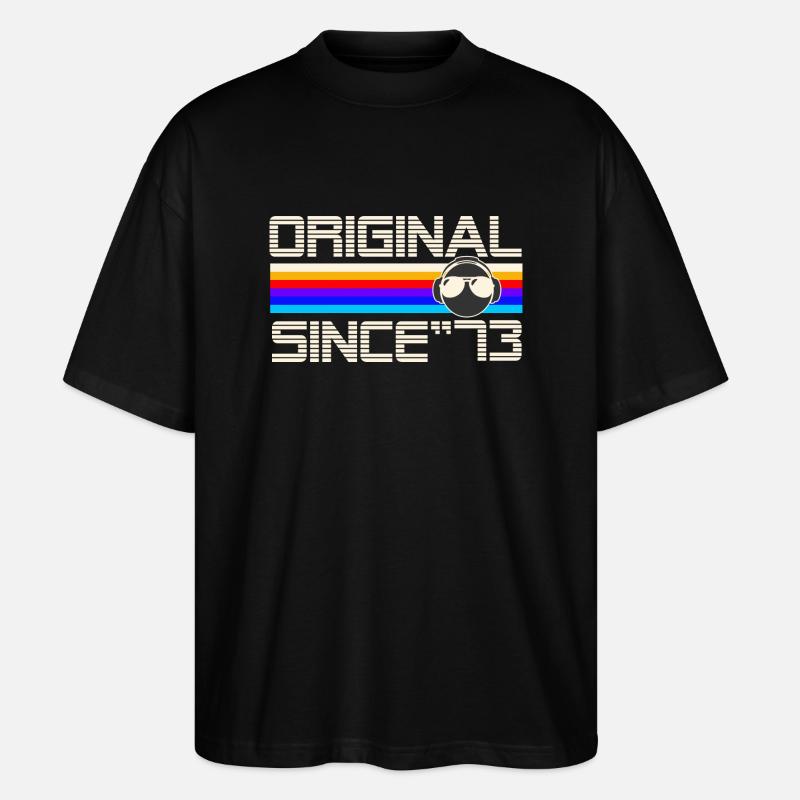 Seit 73 - Stanley/Stella Oversized Unisex Bio T-Shirt Blaster 2.0 - Schwarz