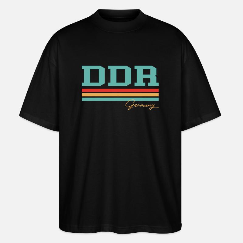RDA Allemagne de l’Est - T-shirt bio Blaster 2.0 coupe oversize Stanley/Stella Unisexe - noir