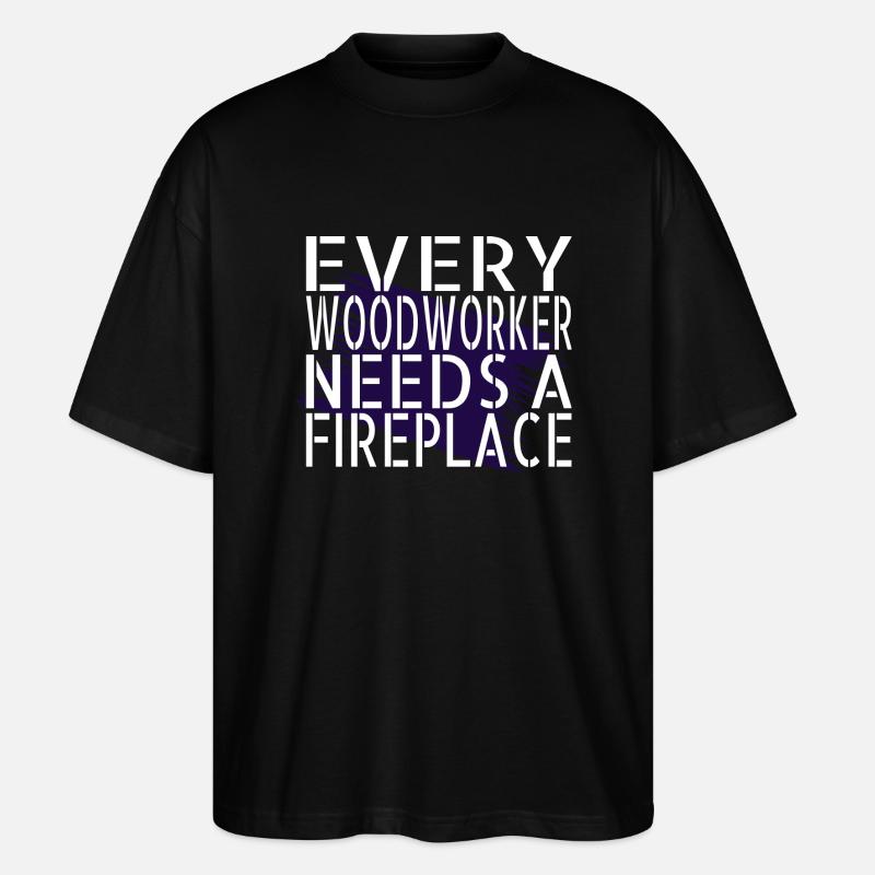 quote chainsaw carpenter - Stanley/Stella Oversized Unisex Bio T-Shirt Blaster 2.0 - Schwarz