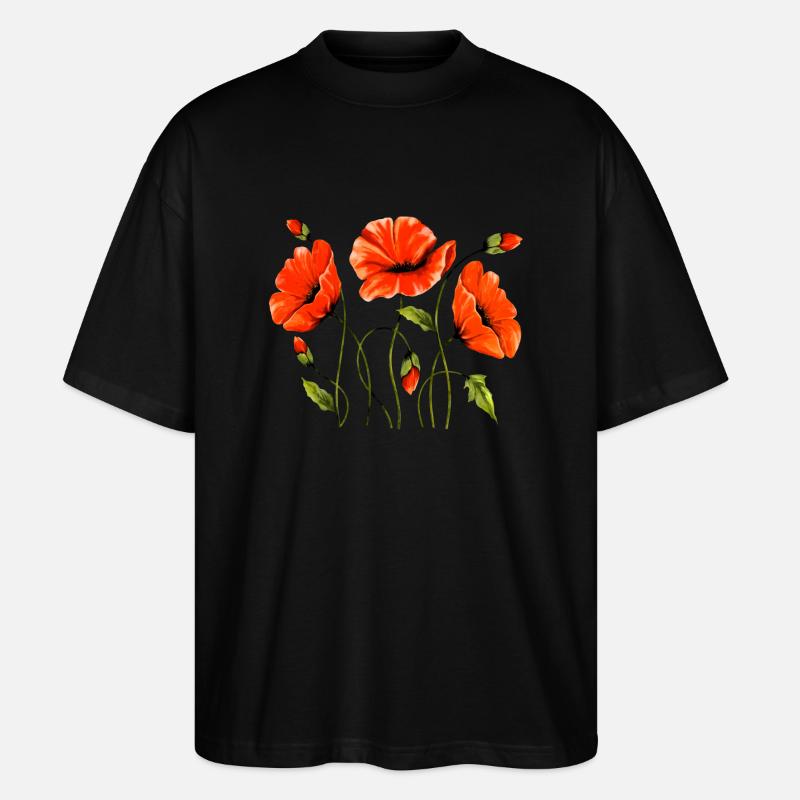 Fleur - T-shirt bio Blaster 2.0 coupe oversize Stanley/Stella Unisexe - noir