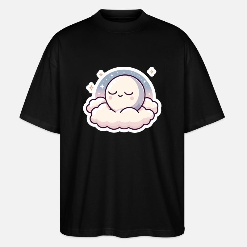 Lune endormie - T-shirt bio Blaster 2.0 coupe oversize Stanley/Stella Unisexe - noir
