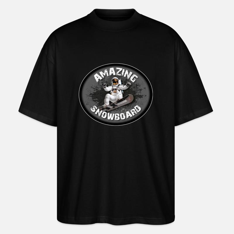 PLANCHE À NEIGE INCROYABLE - T-shirt bio Blaster 2.0 coupe oversize Stanley/Stella Unisexe - noir